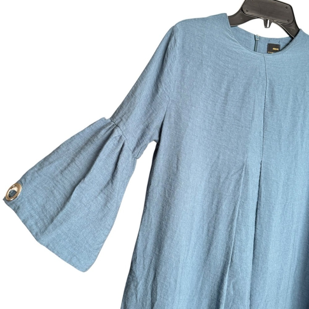 Abigail High Low Dress Teen Girls Size 18 Blue Grommet Detail Bell 3/4 Sleeve - Picture 7 of 14